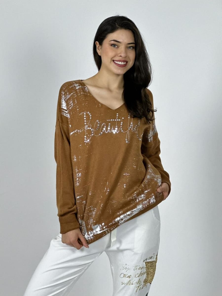 Sweater Spandex Italiano BEAUTIFUL Brillante A3-8116