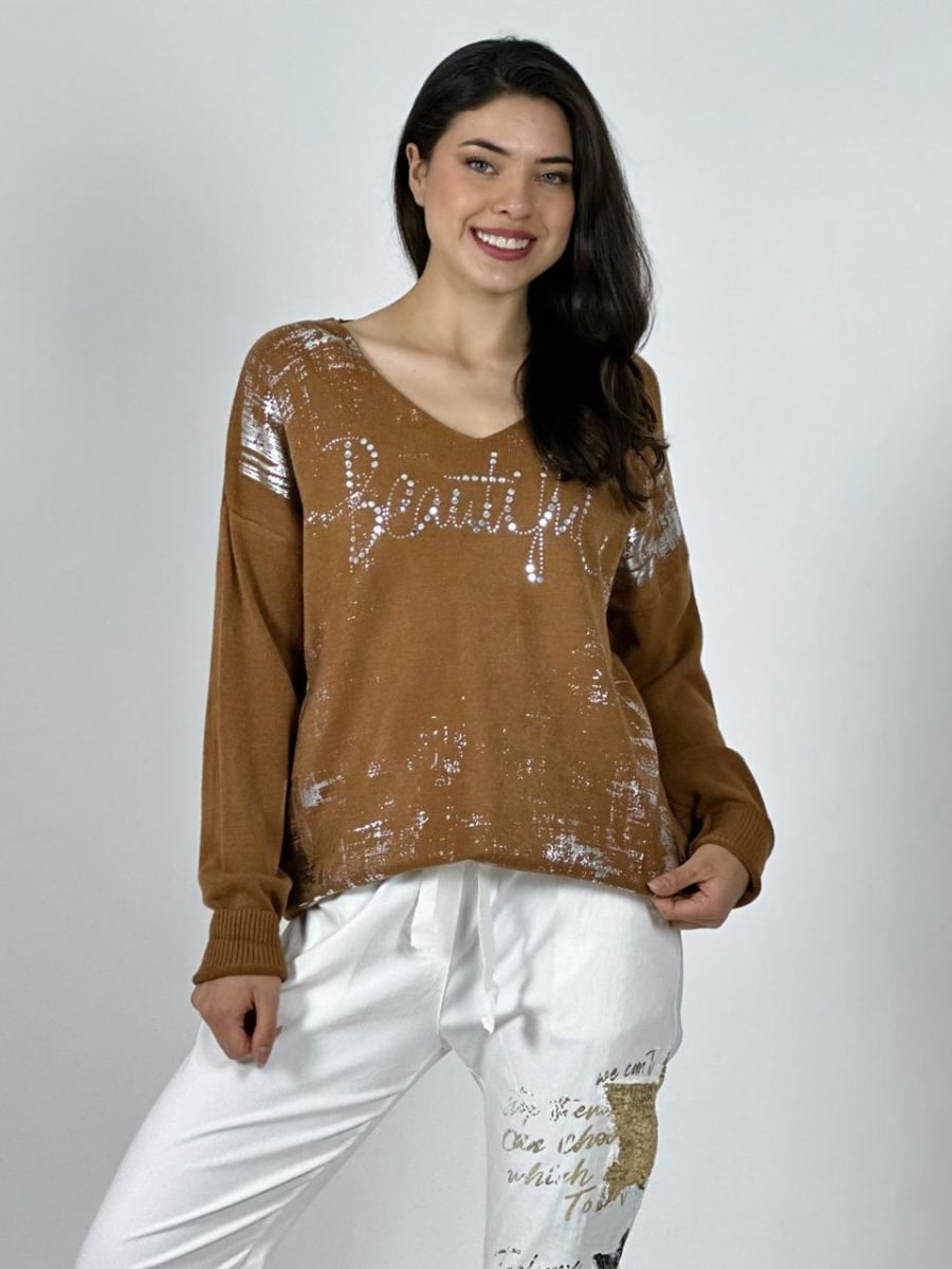 Sweater Spandex Italiano BEAUTIFUL Brillante A3-8115