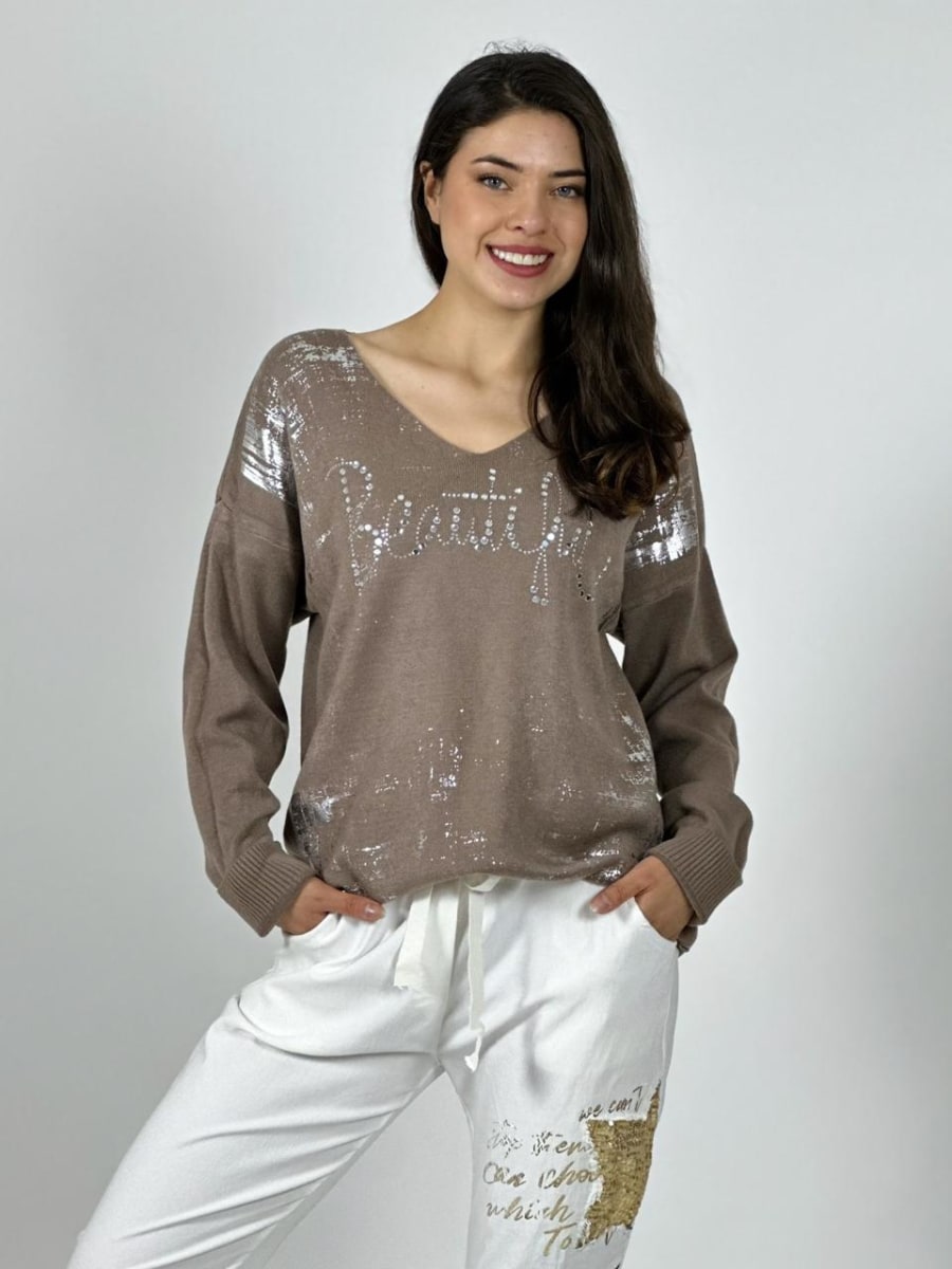Sweater Spandex Italiano BEAUTIFUL Brillante A3-8118