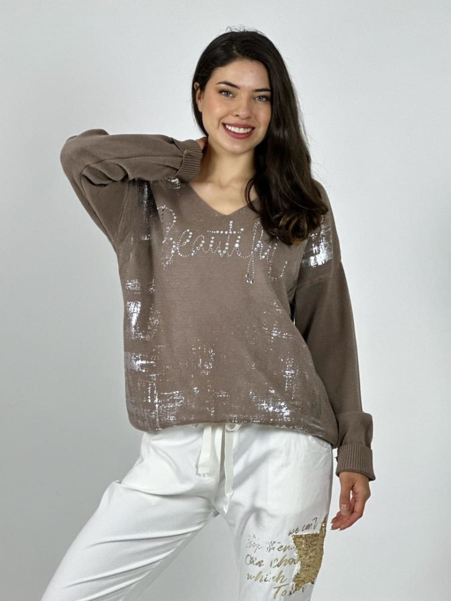 Sweater Spandex Italiano BEAUTIFUL Brillante A3-8119
