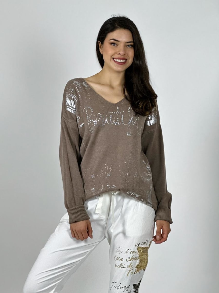 Sweater Spandex Italiano BEAUTIFUL Brillante A3-8120