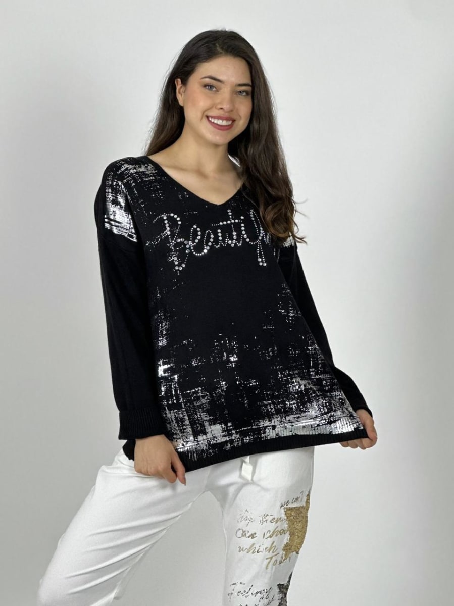 Sweater Spandex Italiano BEAUTIFUL Brillante A3-817