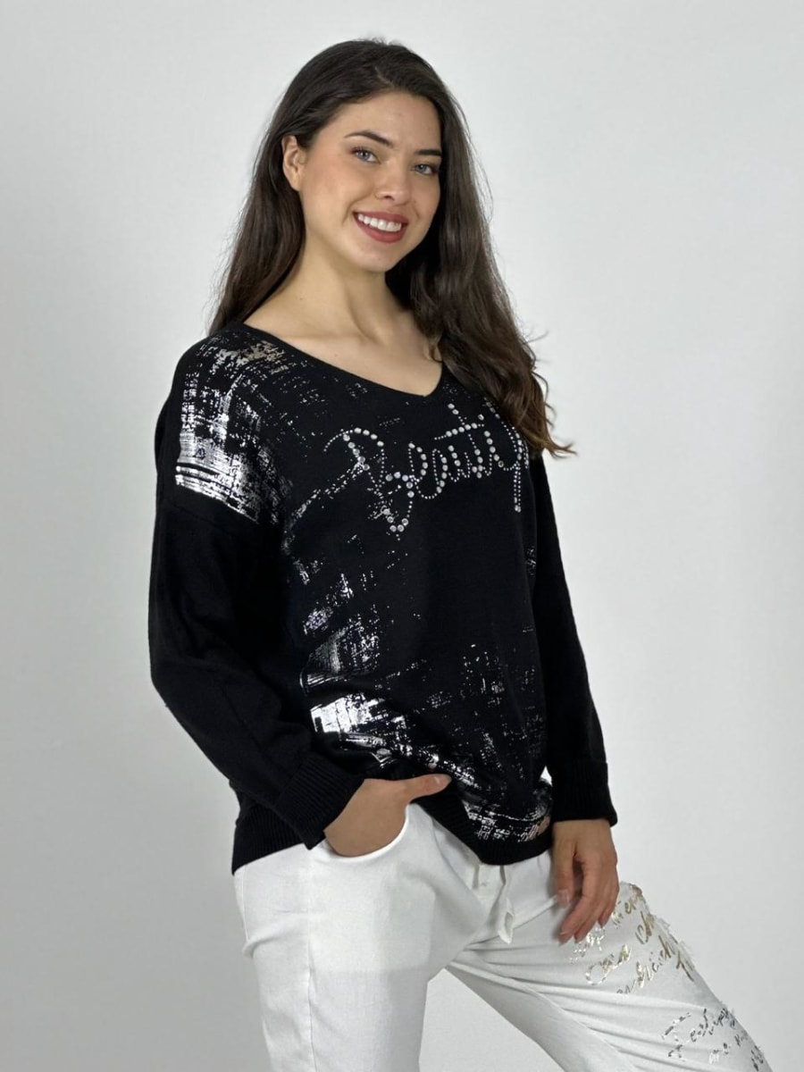 Sweater Spandex Italiano BEAUTIFUL Brillante A3-819
