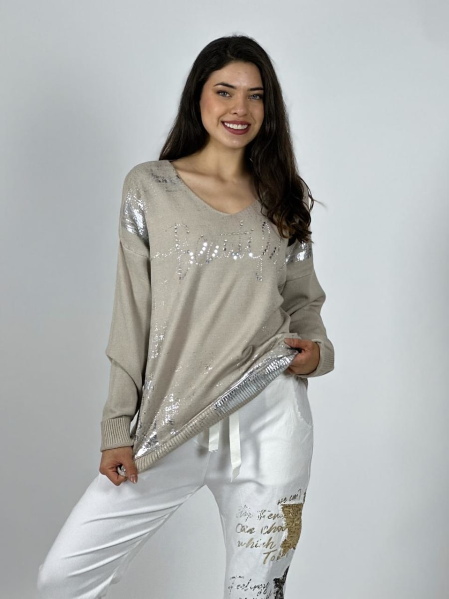 Sweater Spandex Italiano BEAUTIFUL Brillante A3-815