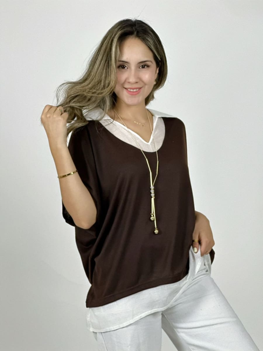 Polera Cuello Pique con Collar A4-868
