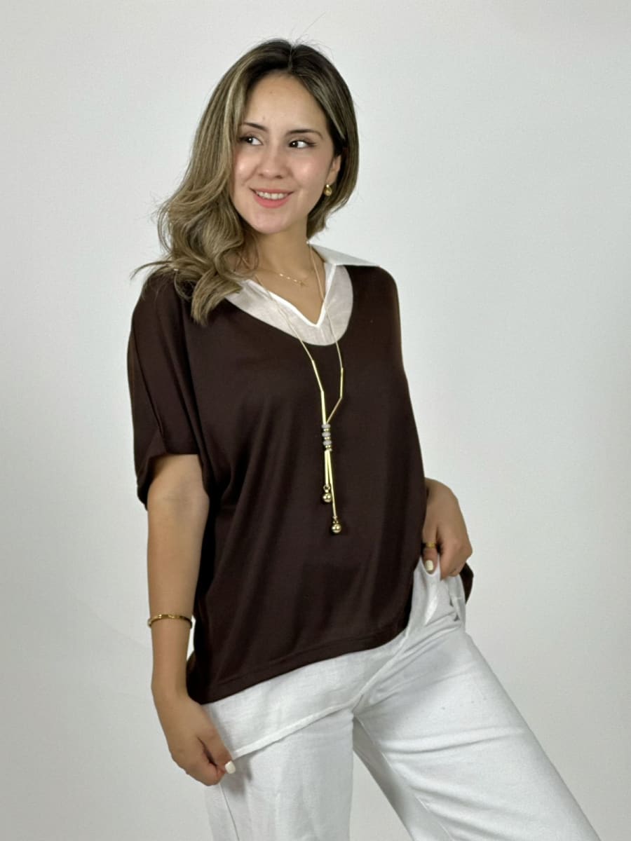 Polera Cuello Pique con Collar A4-869