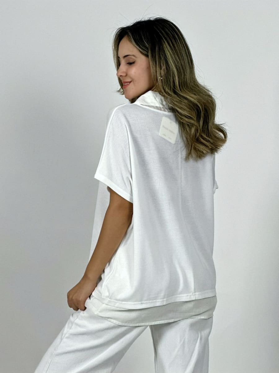 Polera Cuello Pique con Collar A4-8615