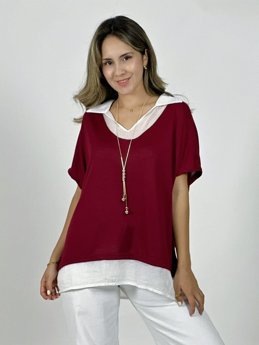 Polera Cuello Pique con Collar A4-865
