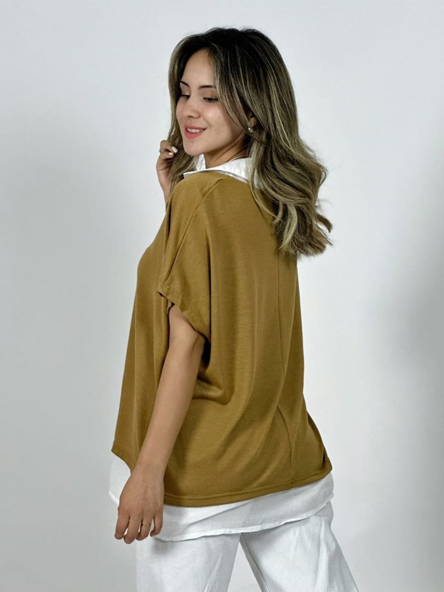 Polera Cuello Pique con Collar A4-8621