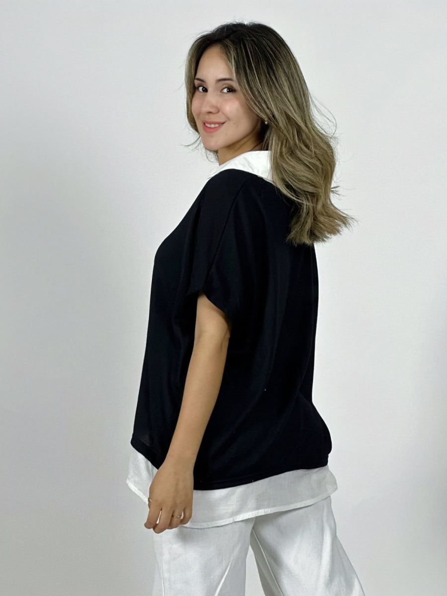 Polera Cuello Pique con Collar A4-863