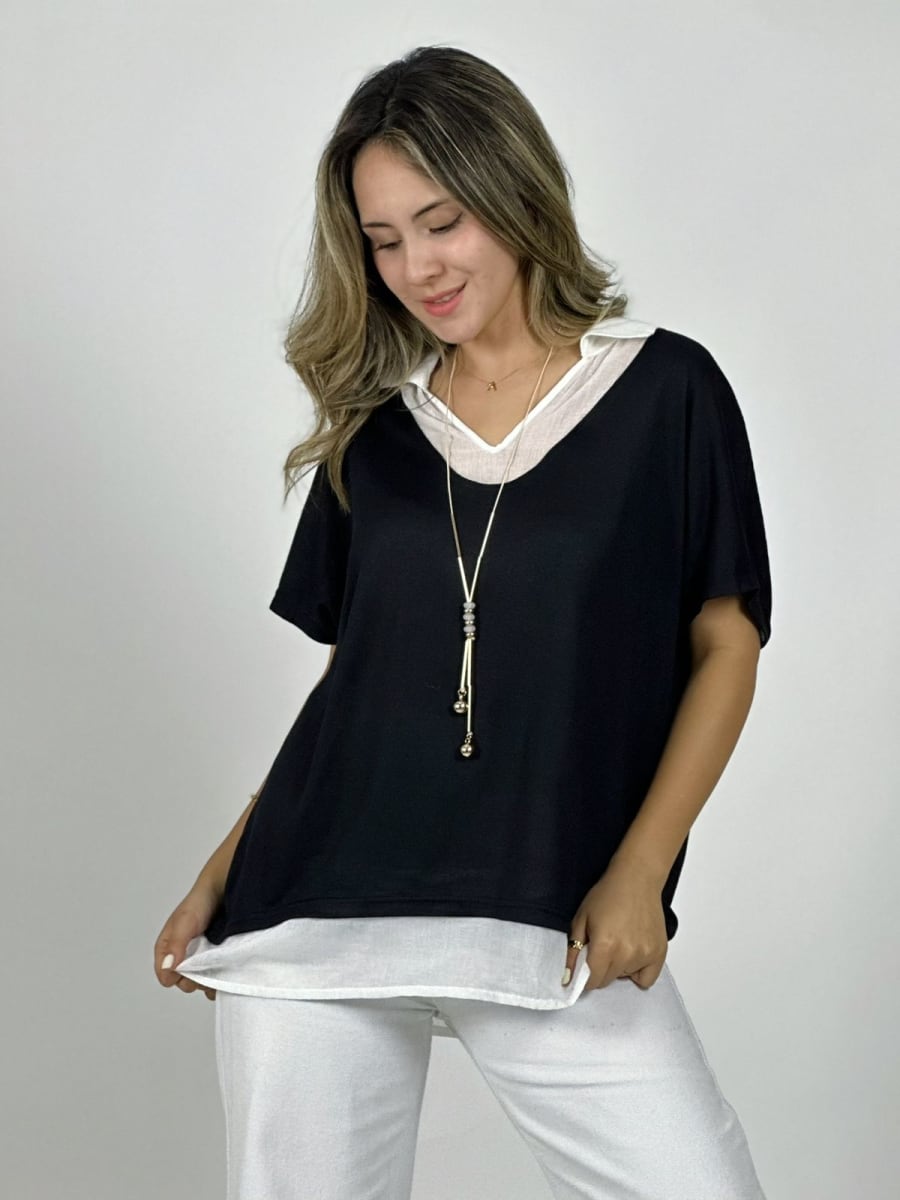 Polera Cuello Pique con Collar A4-862
