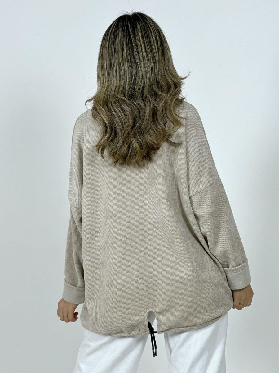 Poleron Cotele Elasticado Manchas Brillos y Print A4-8812