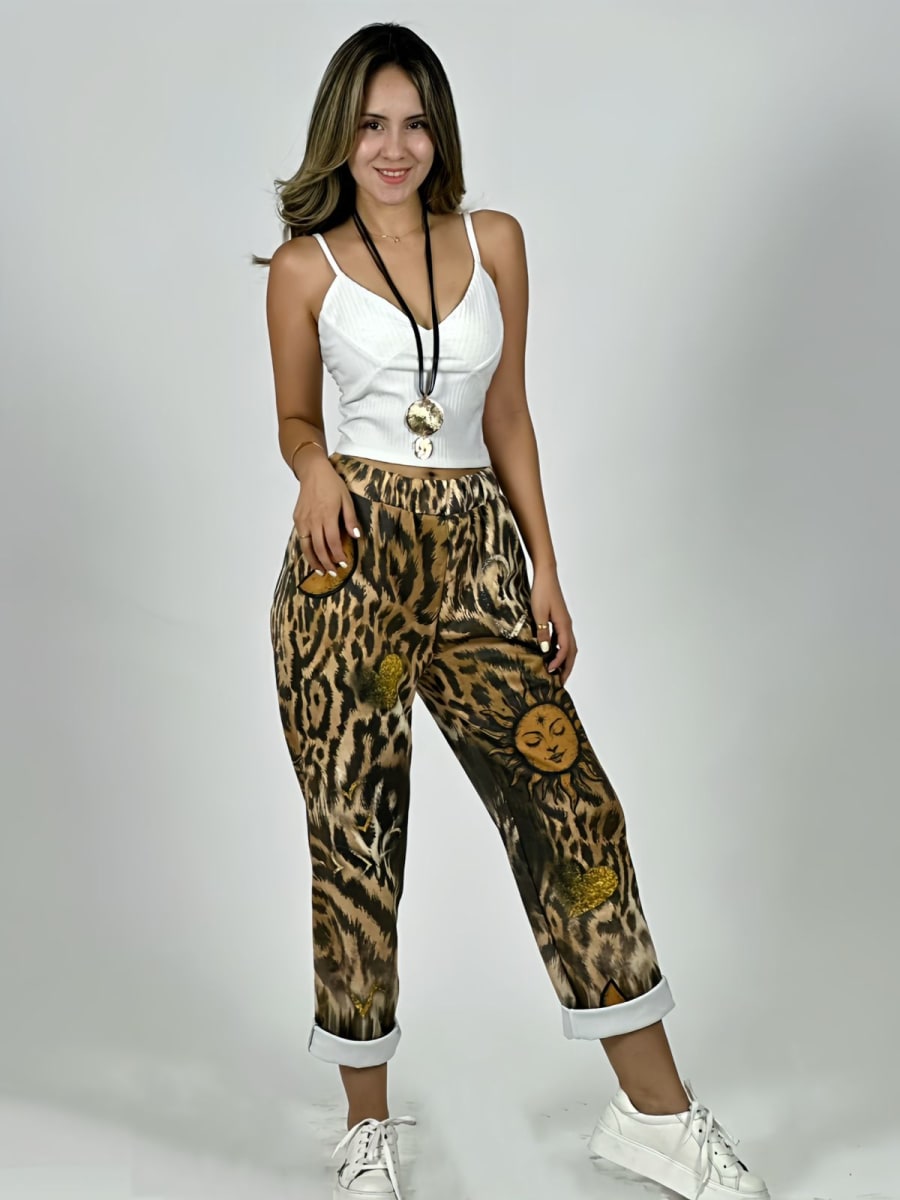 Jogger Gamuza Italiano Print SOL Y LUNA A4-921