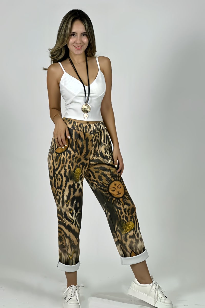 Jogger Gamuza Italiano Print SOL Y LUNA A4-922