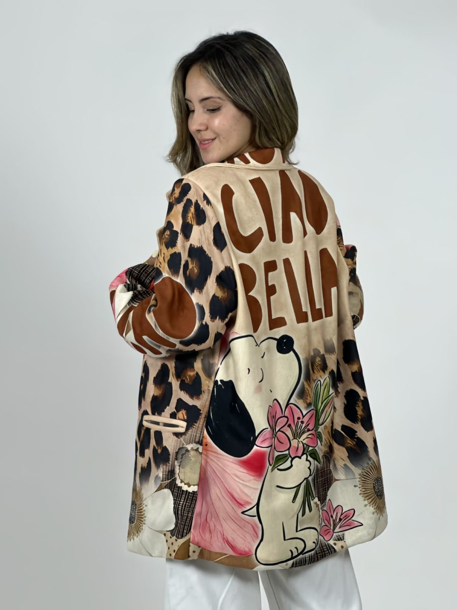 Blazer Cotele Italiano Snoopy Flores B3-1435