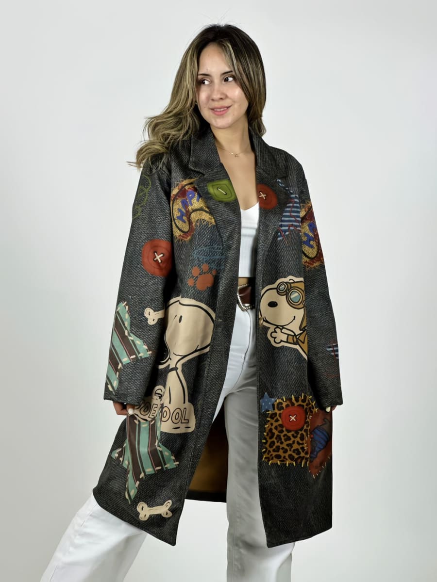 Abrigo Gamuza Snoopy Aviador B4-1692