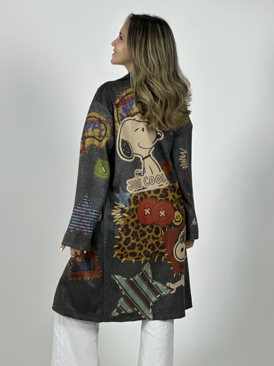 Abrigo Gamuza Snoopy Aviador B4-1694