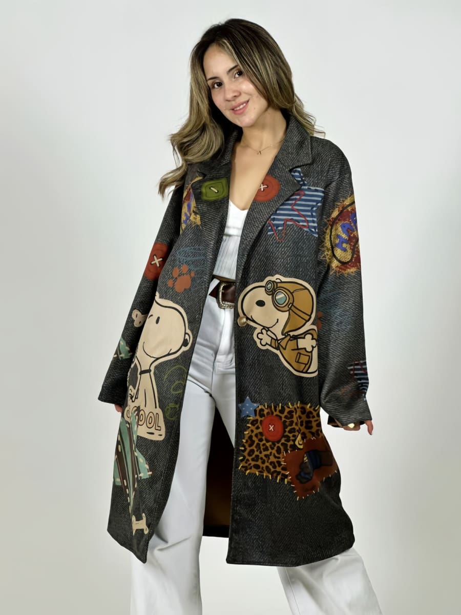 Abrigo Gamuza Snoopy Aviador B4-1691