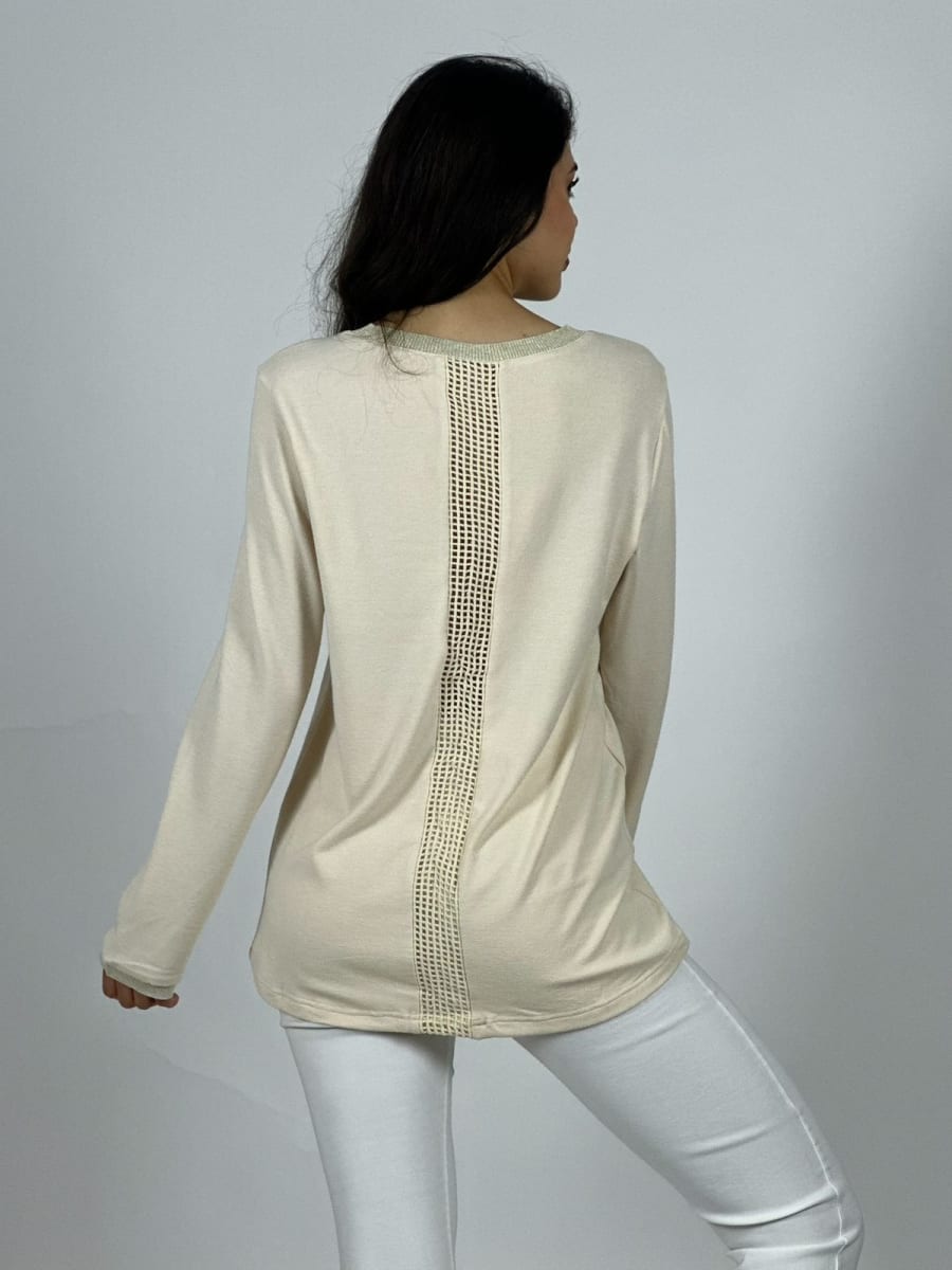 Polera LA VIE EST BELLA Moño Dorado A1-56