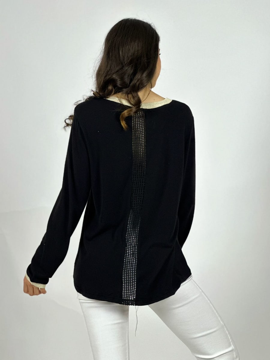 Polera LA VIE EST BELLA Moño Dorado A1-512