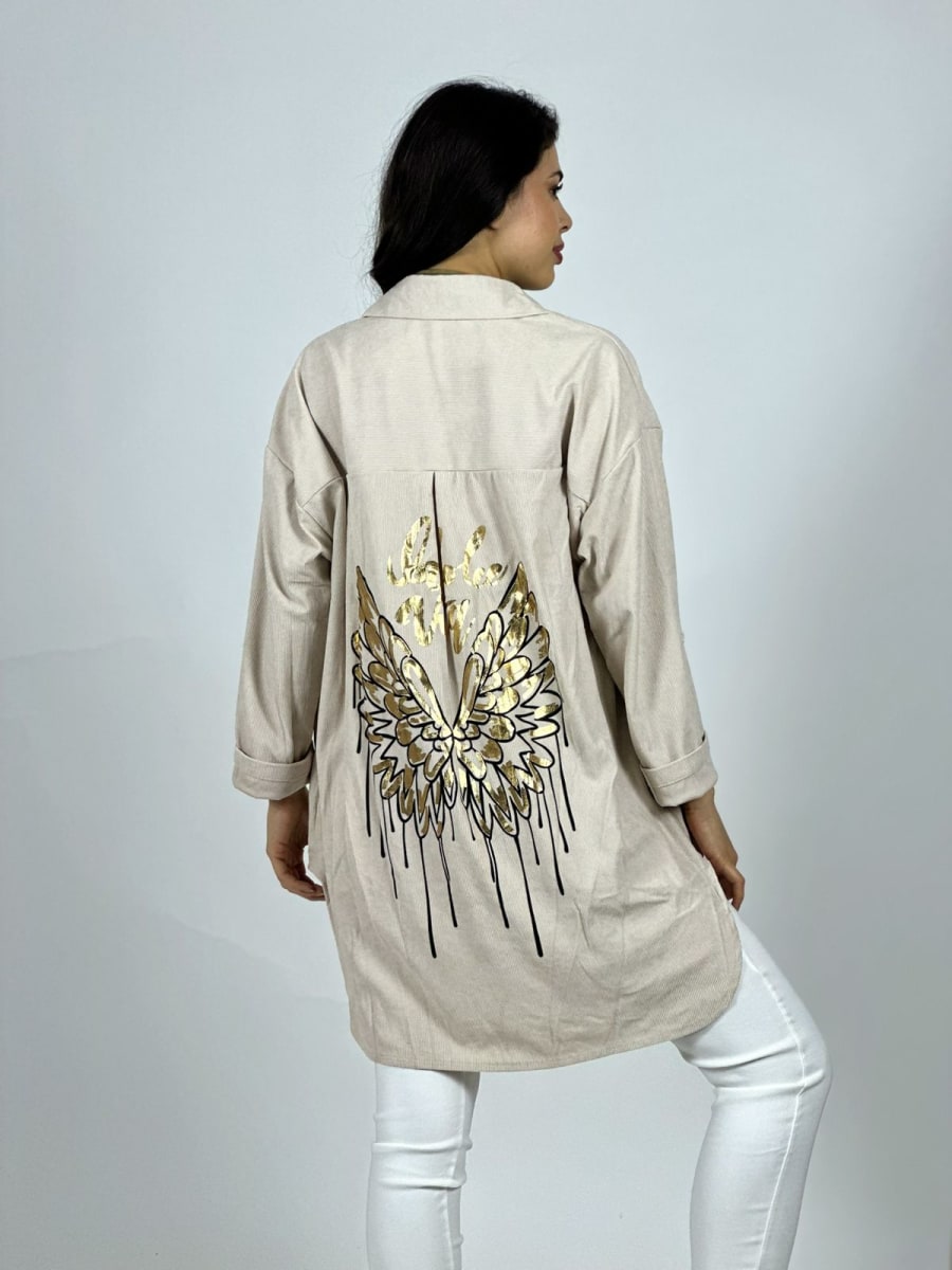 Abrigo Cotele Delgado ALAS Brillantes Dorso A2-6111