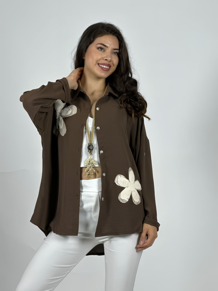 Blusa Flores Bordadas A4-872