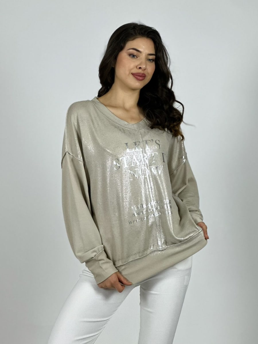 Poleron Cuello y Letras Birllantes A1-92