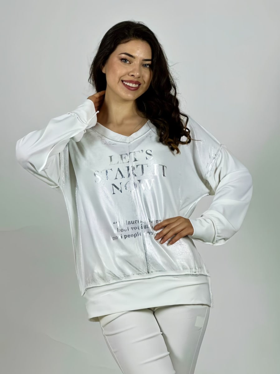 Poleron Cuello y Letras Birllantes A1-99