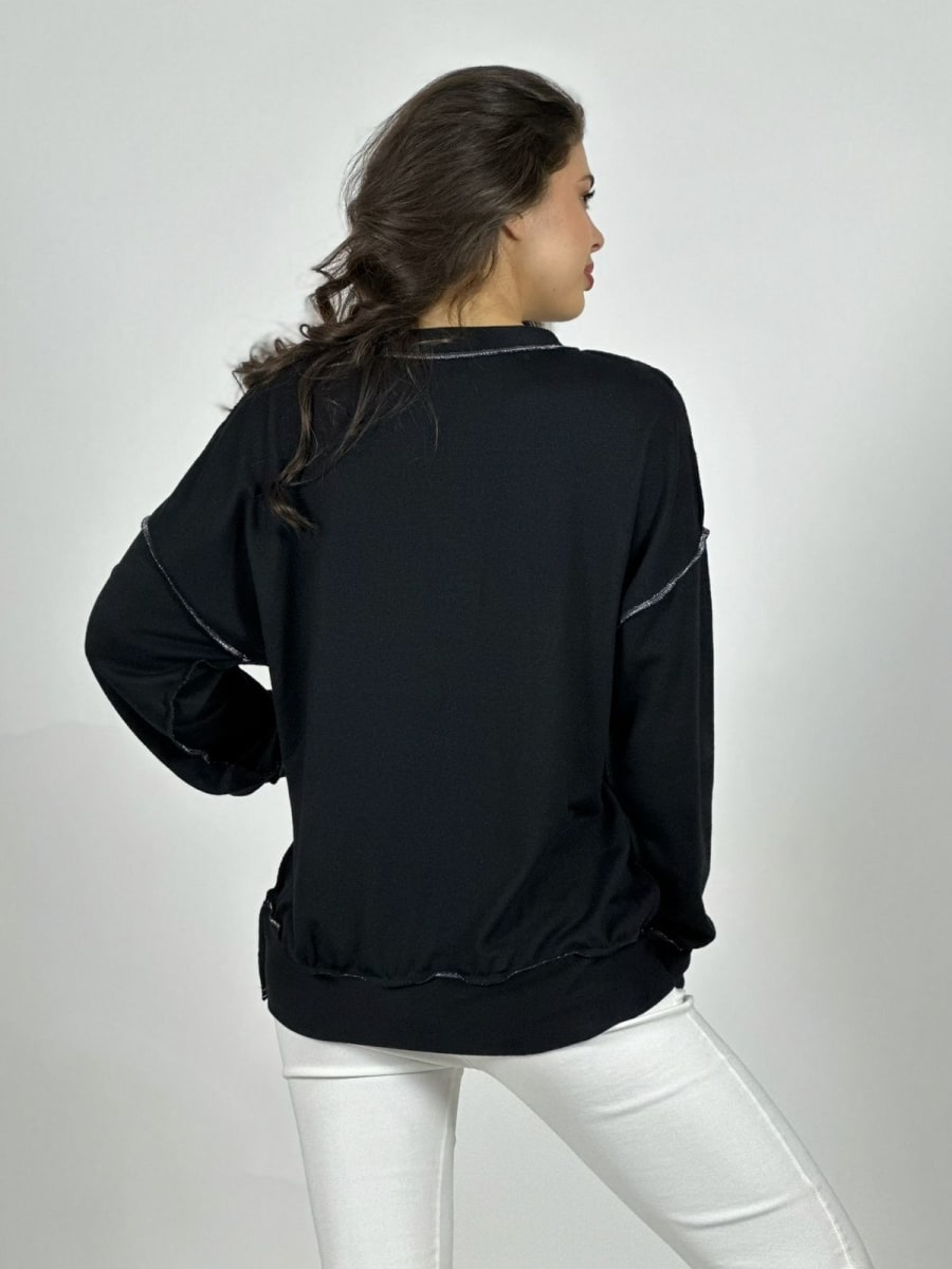 Poleron Cuello y Letras Birllantes A1-915