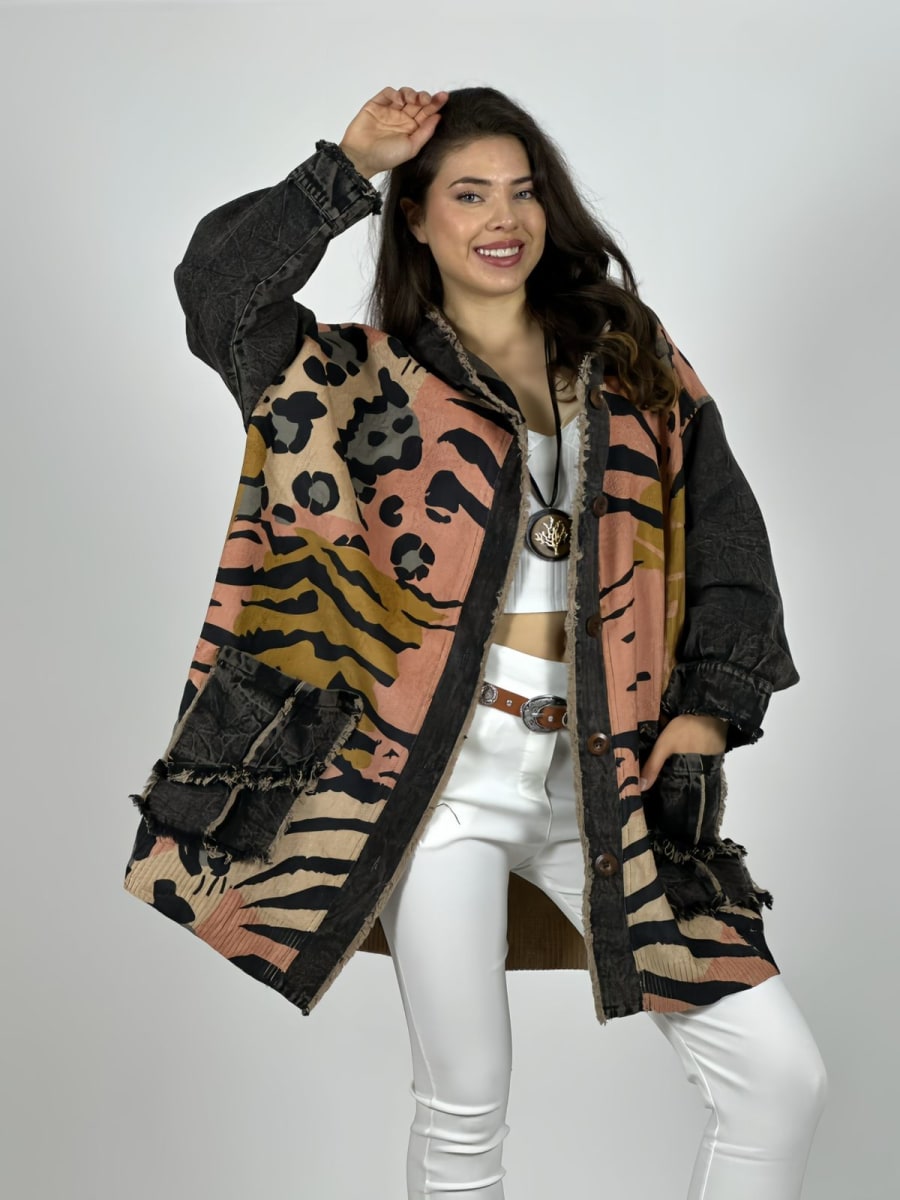 Abrigo Mezclilla/Lana MIX Print A3-782