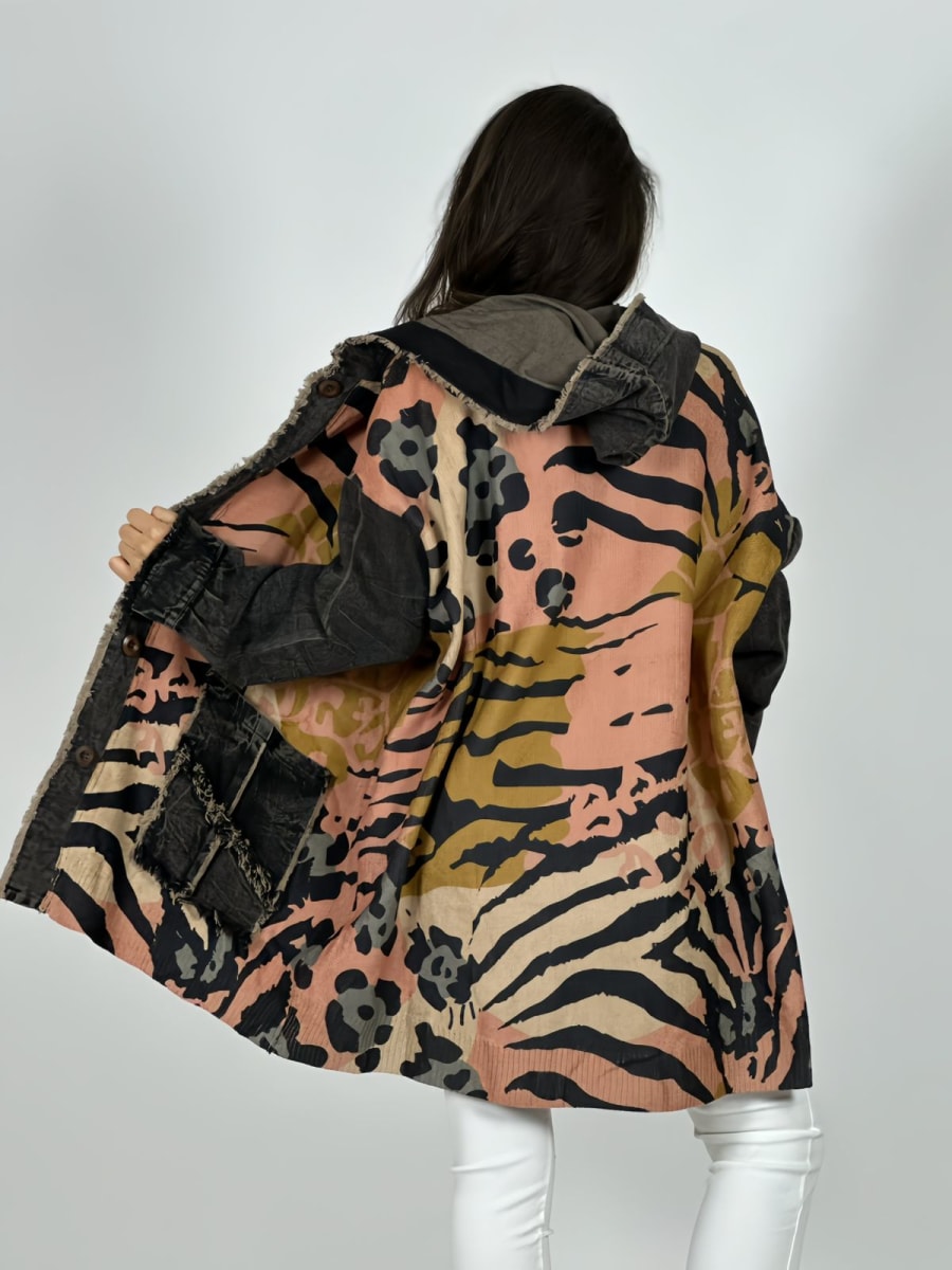 Abrigo Mezclilla/Lana MIX Print A3-784