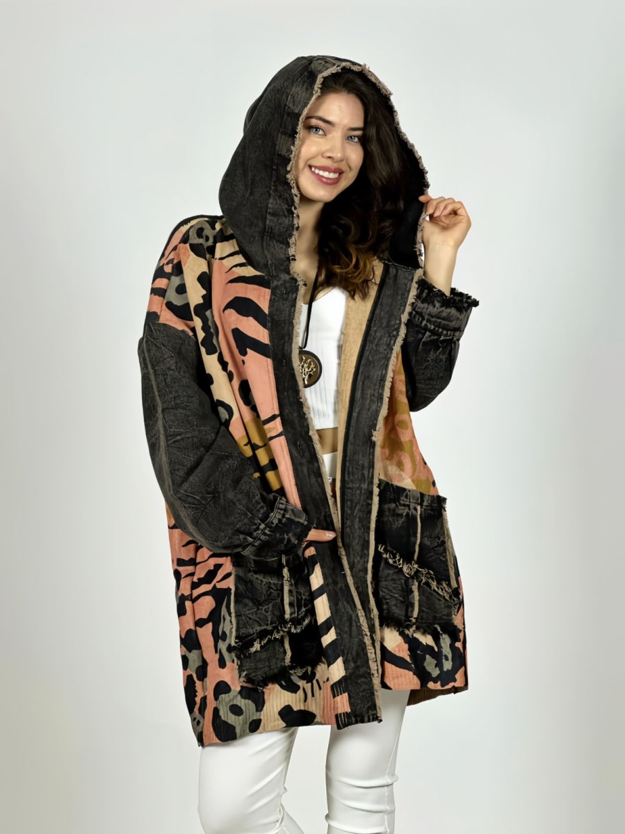 Abrigo Mezclilla/Lana MIX Print A3-783