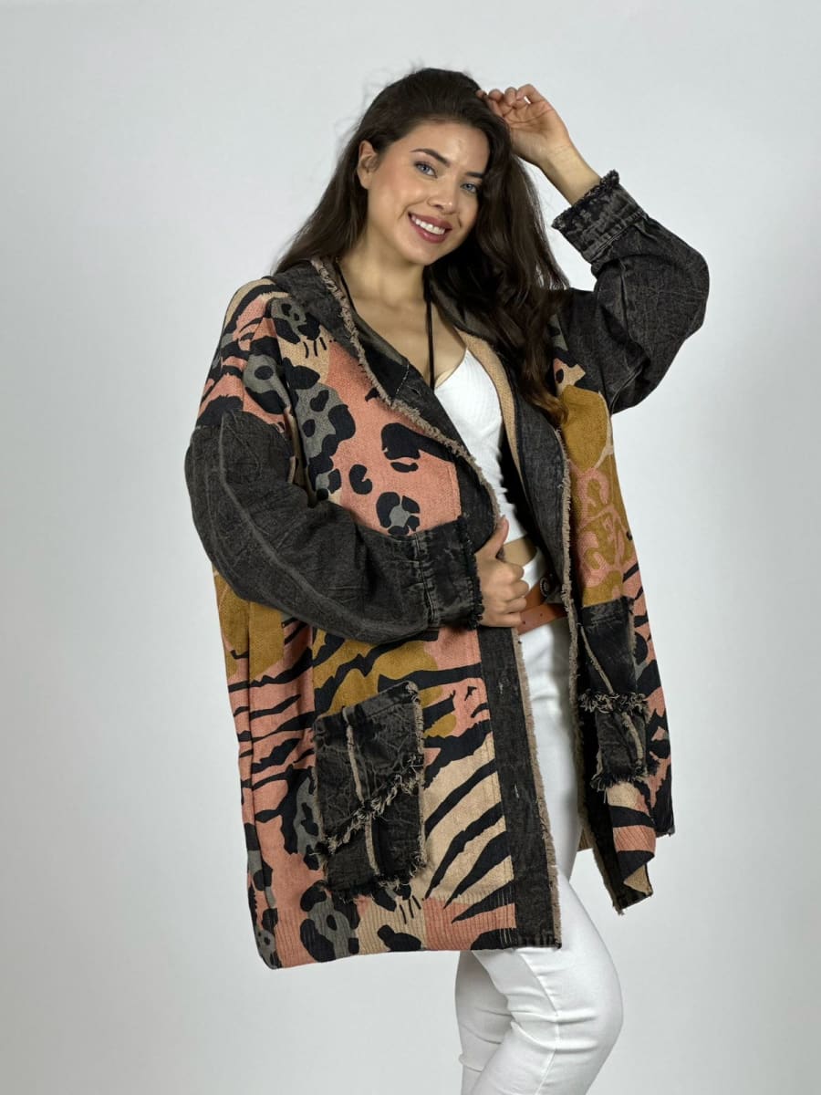 Abrigo Mezclilla/Lana MIX Print A3-781