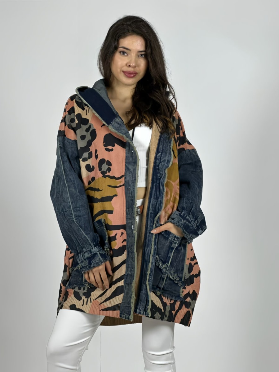 Abrigo Mezclilla/Lana MIX Print A3-785