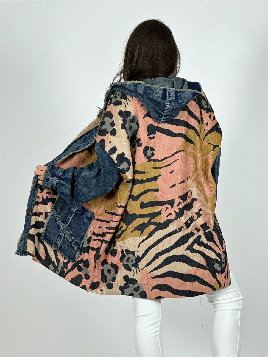 Abrigo Mezclilla/Lana MIX Print A3-788