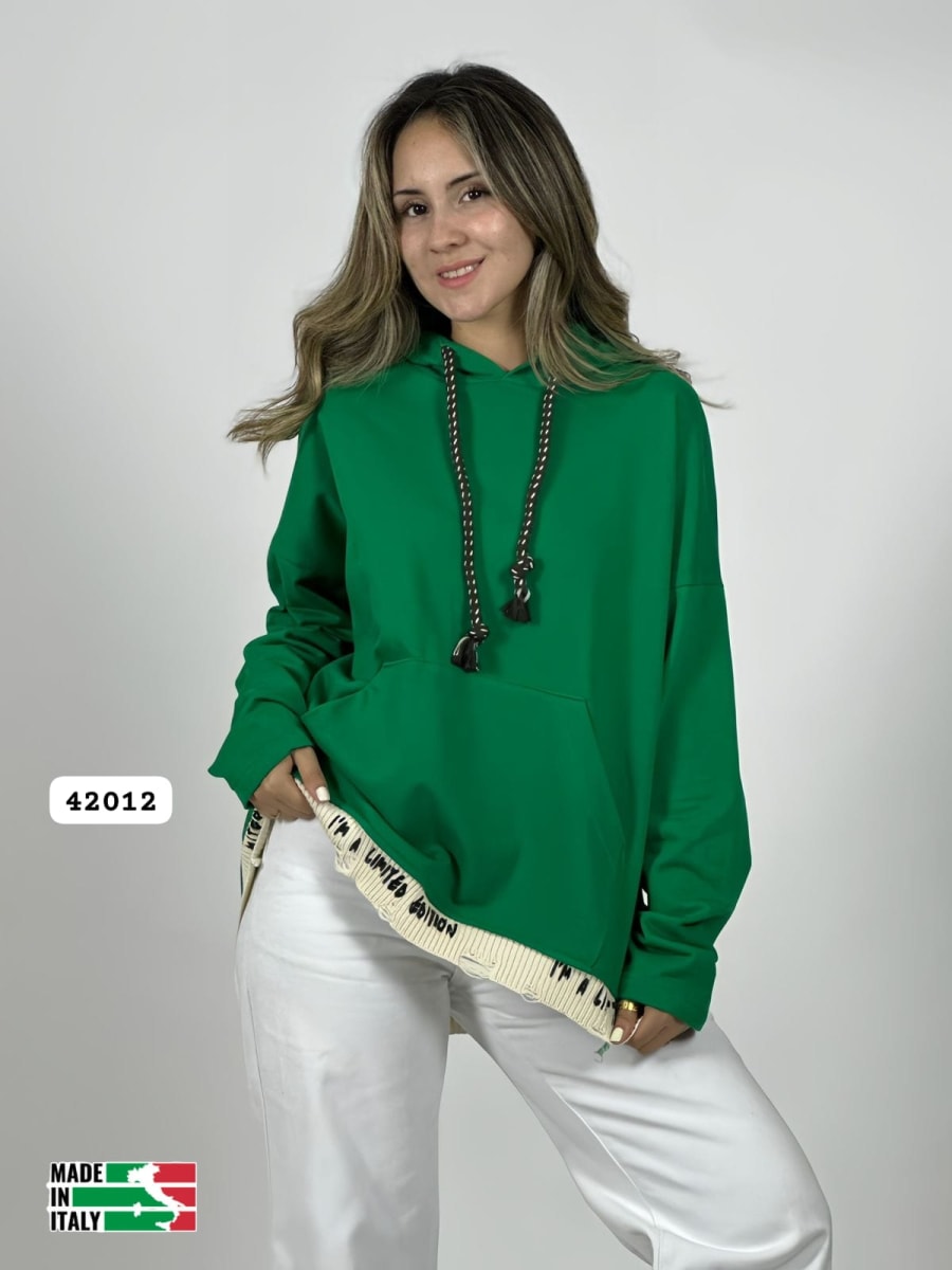 Poleron Afranelado Italiano Borde Letras B1-106/10914