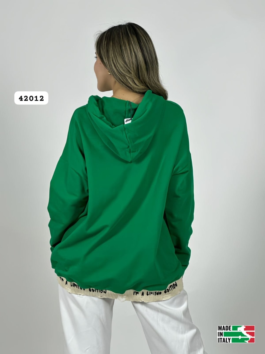 Poleron Afranelado Italiano Borde Letras B1-106/10916