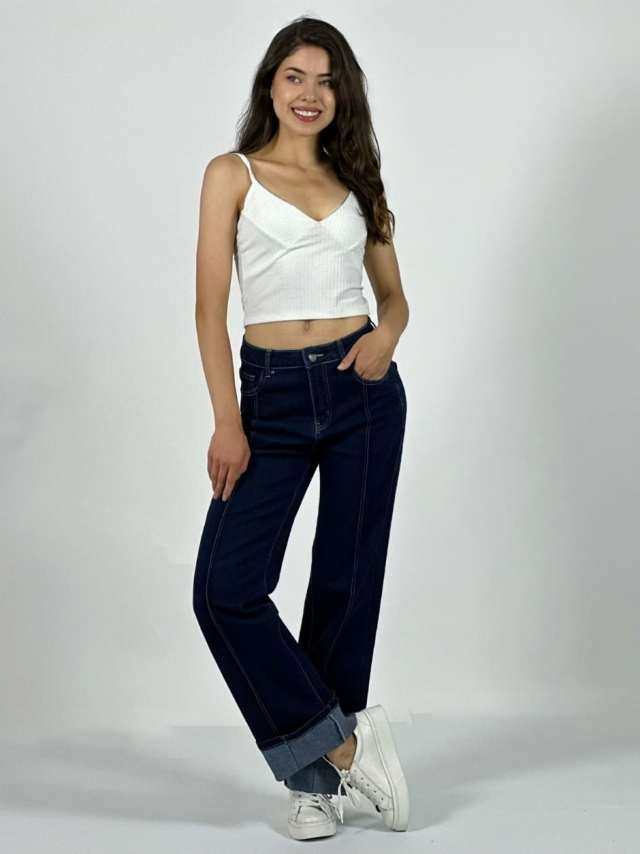 Jeans Elasticado Costura Vertical A2-623