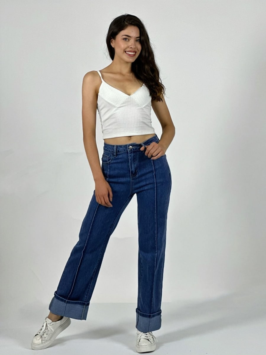 Jeans Elasticado Costura Vertical A2-629