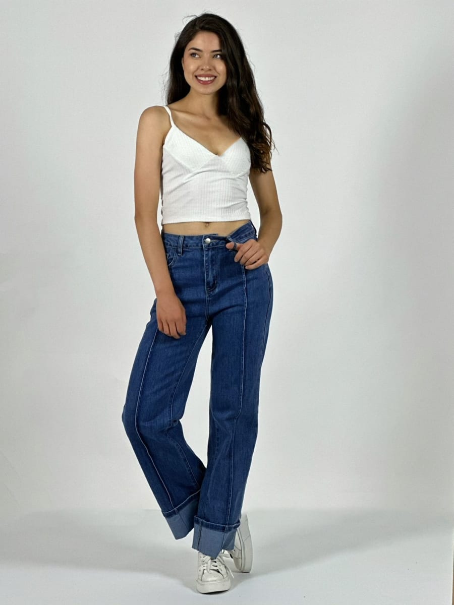 Jeans Elasticado Costura Vertical A2-6211