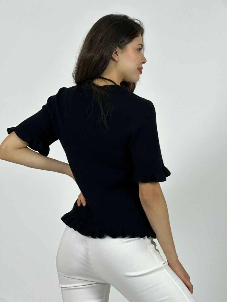 Sweater Spandex Manga Corta con Vuelos A2-627
