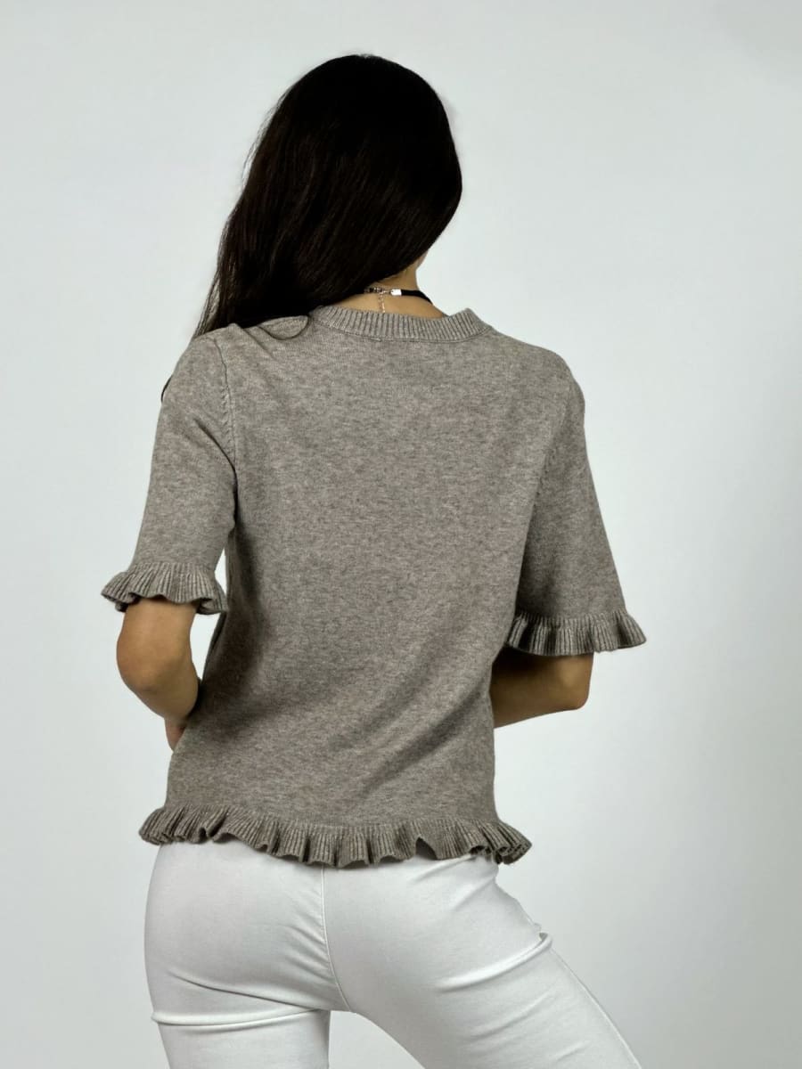 Sweater Spandex Manga Corta con Vuelos A2-6210