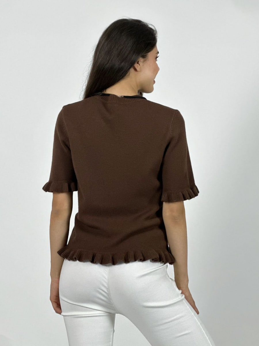 Sweater Spandex Manga Corta con Vuelos A2-6217