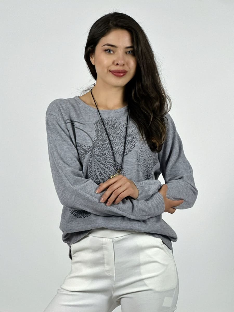 Sweater Spandex Estampado Hojas A3-65/684