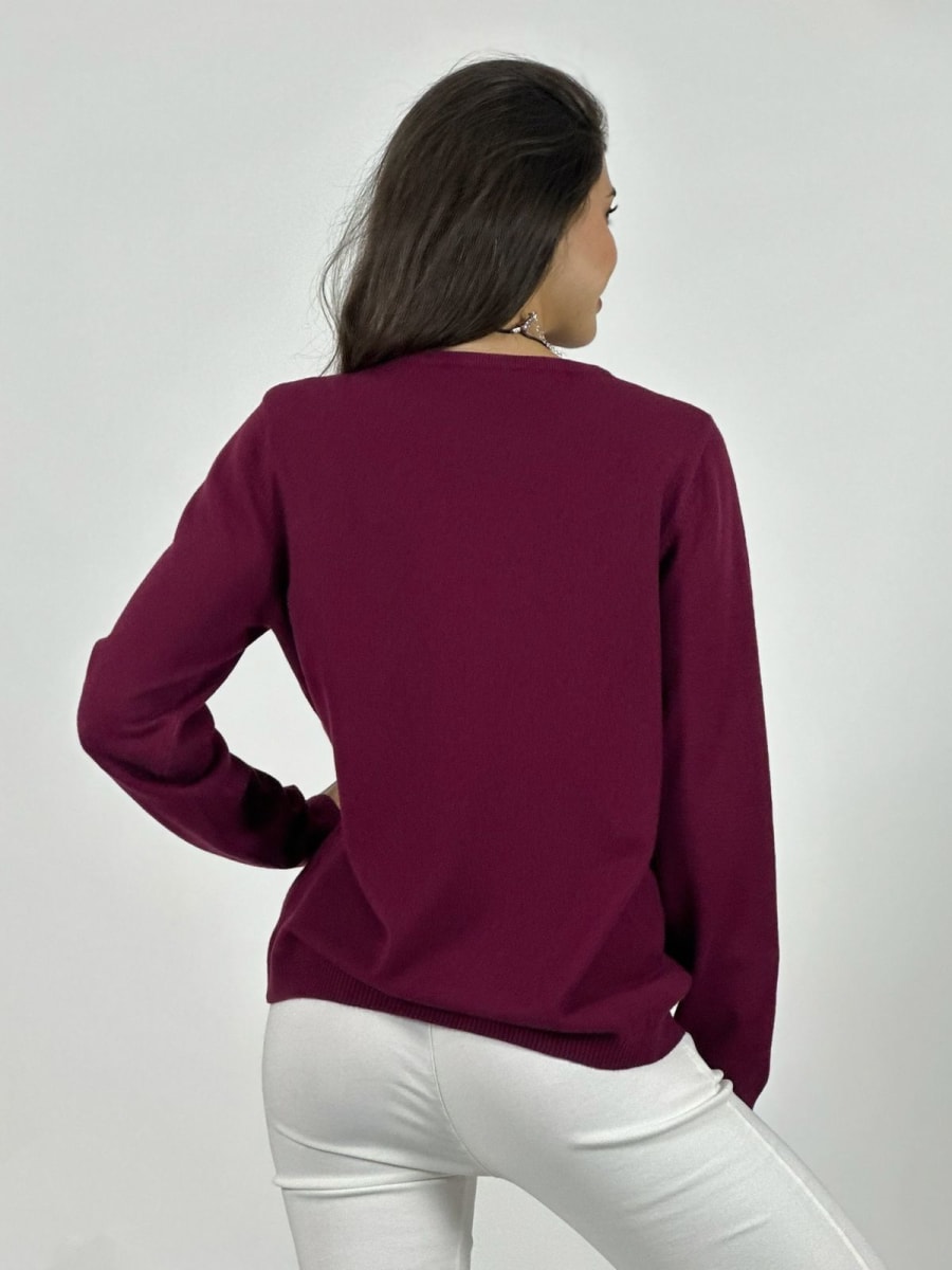 Sweater Spandex Flores Grabadas y Piedras Brillantes A3-7516