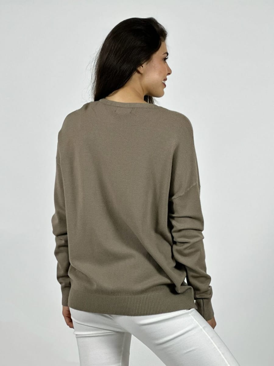 Sweater Spandex Oso Print con Moño A3-795