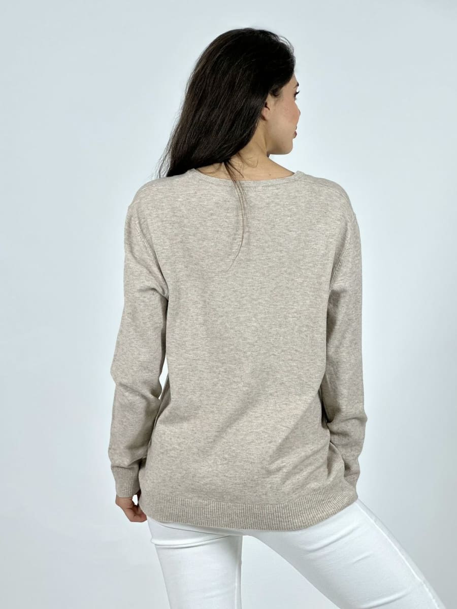 Sweater Spandex Patron Circular Floral Sutil A4-848