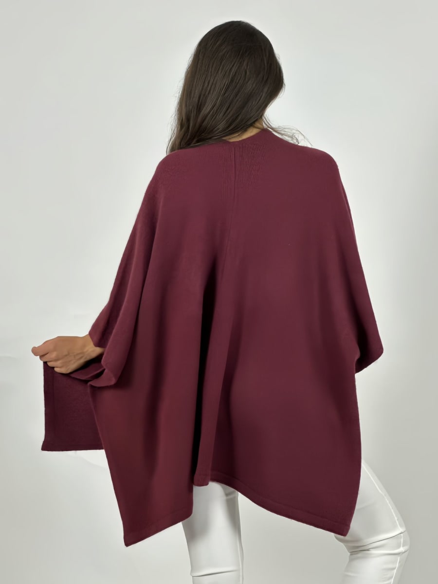 Poncho Abotonado Moño con Perlas A3-7421