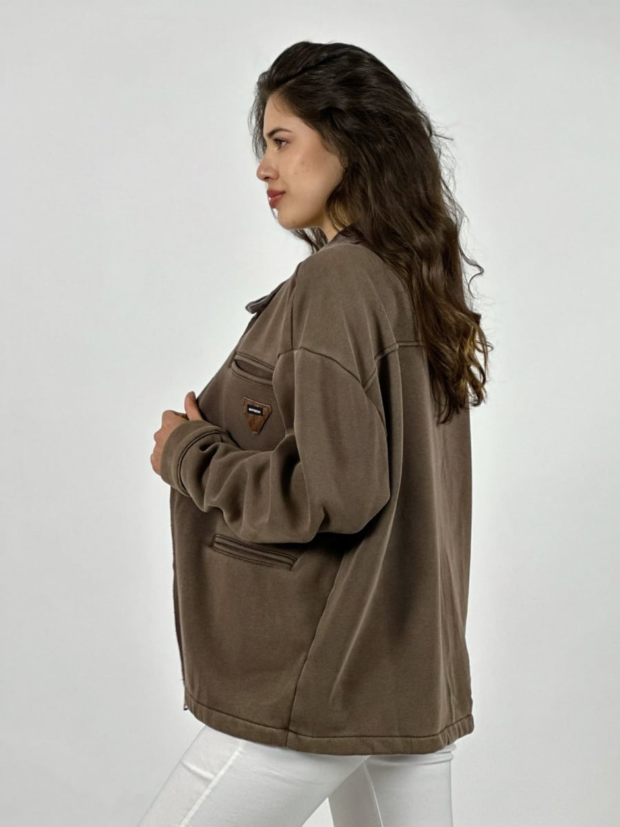 Chaqueta Afranelada con Cierre 3 Bolsillos A3-673