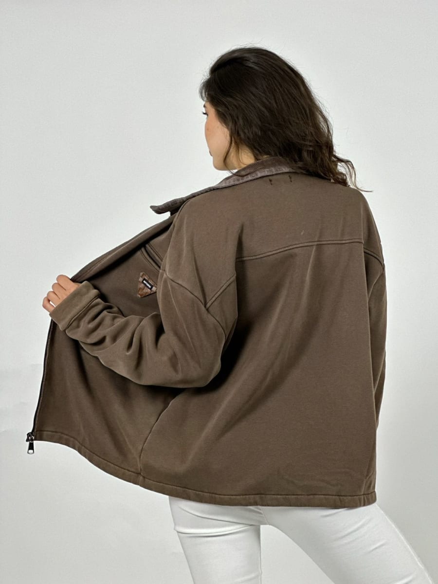 Chaqueta Afranelada con Cierre 3 Bolsillos A3-674